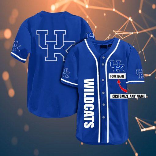 Kentucky Wildcats Personalized Name Ncaa Fans Team 3d Customization Gifts Baseball Jersey