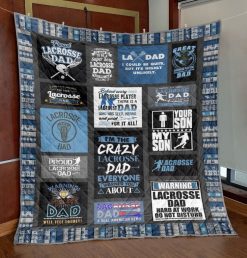 Lacrosse Dad Hard At Work Quilt Blanket