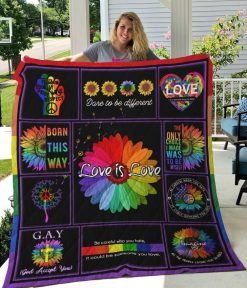 Lgbt Pride Born This Way Quilt Blanket