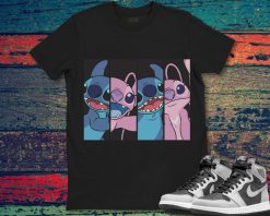 Lilo and Stitch Boxed Faces Graphic Disney Unisex Gift T-Shirt