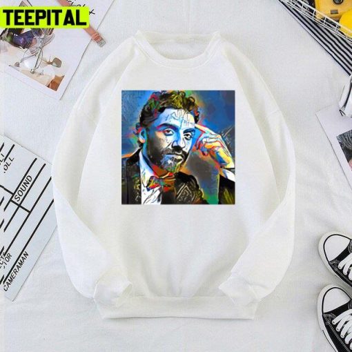 Line Color Oscar Isaac Portrait Design Unisex T-Shirt