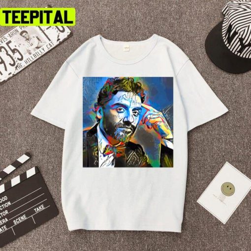 Line Color Oscar Isaac Portrait Design Unisex T-Shirt