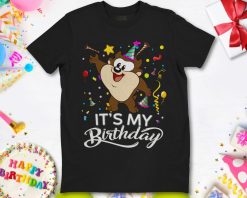 Looney Tunes Tasmanian Devil Its My Birthday Unisex Gift T-Shirt