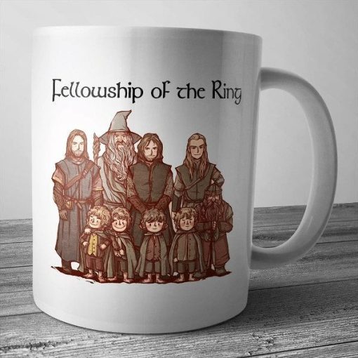 Lord Of The Rings Fellowship Of The Ring Premium Sublime Ceramic Coffee Mug White