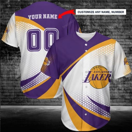 Los Angeles Lakers Personalized Baseball Jersey 237