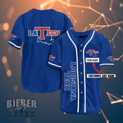 Louisiana Tech Bulldogs Personalized Name Fans Team Ncaa 3d Customization Gifts Baseball Jersey