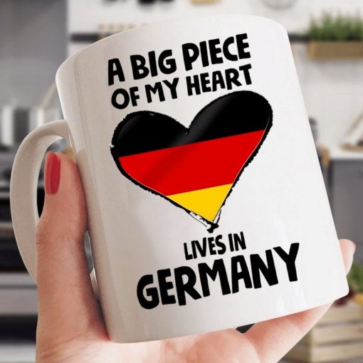 Love A Big Piece Of My Heart Lives In Germany Premium Sublime Ceramic Coffee Mug White