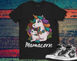 Mamacorn Unicorn Mom and Baby Cute Unicorn Mothers Day T-Shirt
