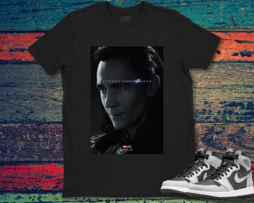 Marvel Avengers Endgame Loki Avenge The Fallen Poster Unisex Gift T-Shirt