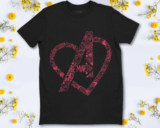 Marvel Avengers Heart Logo Valentines Day T-Shirt