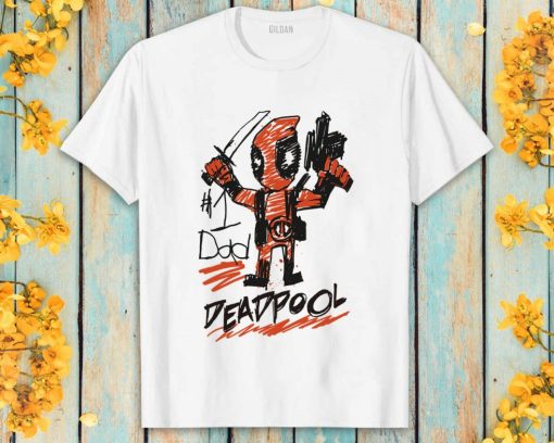 Marvel Deadpool 1 Dad Deadpool Sketch T-Shirt