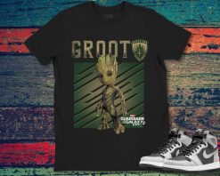 Marvel Guardians Vol 2 Baby Groot Shield Graphic   Unisex Gift T-Shirt