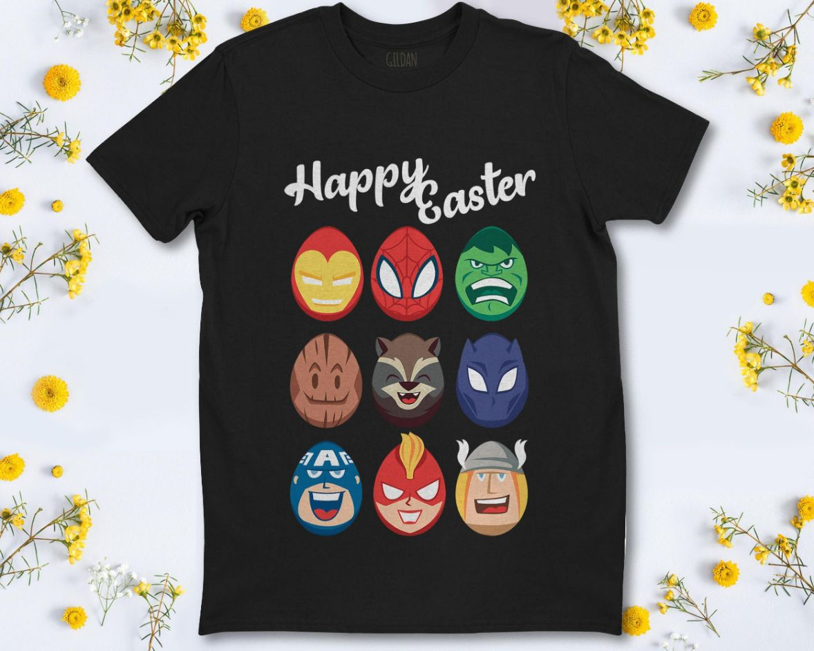 Marvel Happy Easter Avengers Easter Eggs T-Shirt