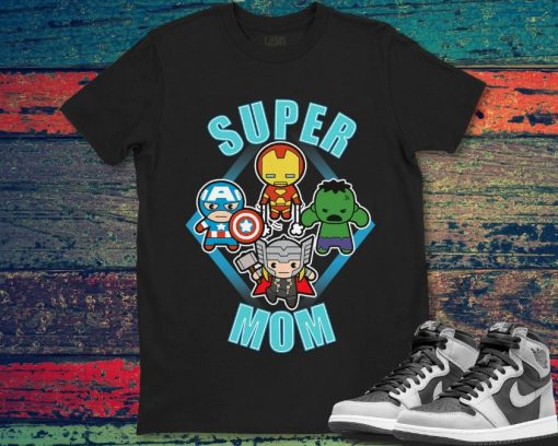 Marvel Mothers Day Kawaii Team Super Mom Graphic T-Shirt