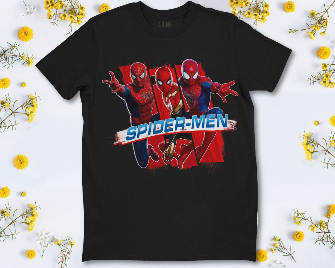 Marvel Spider-Man No Way Home Spider-Men Trio T-Shirt