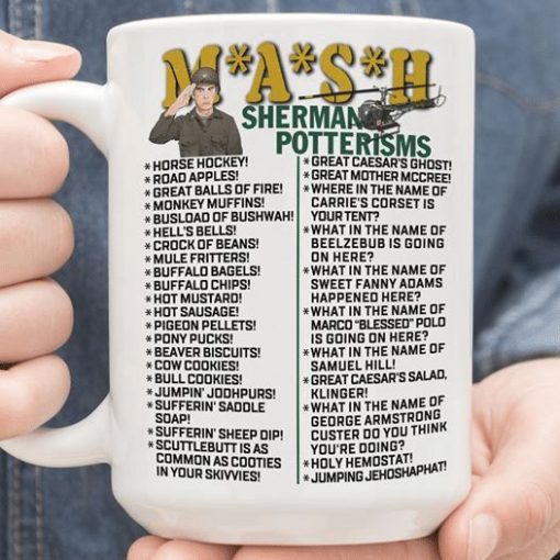 Mash Sherman Potterisms Horse Hockey Road Apples Great Balls Of Fire Monkey Muffins Premium Sublime Ceramic Coffee Mug White