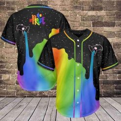 Melting Color Pride Support Lgbt 3d Personalized 3d Baseball Jersey dh