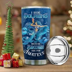 Mermaid Dolphins Stainless Steel Cup