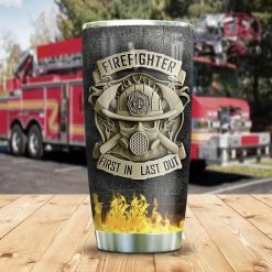 Metal Style Firefighter First In Last Out Stainless Steel Cup