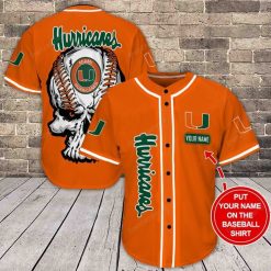 Miami Hurricanes Personalized Baseball Jersey Shirt 149