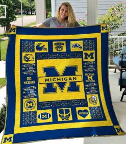 Michigan Wolverines Quilt Blanket