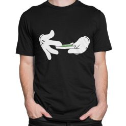 Mickey Mouse Rolling the Joint Funny T-Shirt