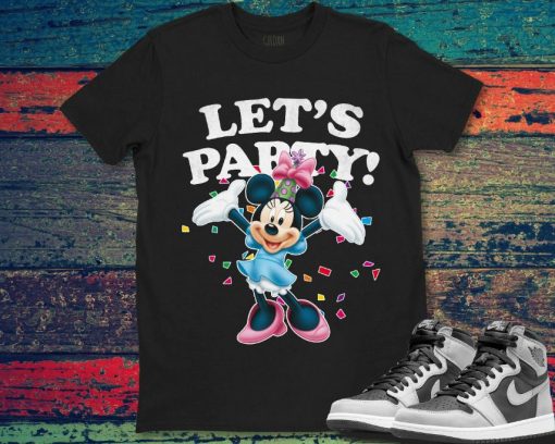 Minnie Mouse Disney Lets Party Birthday Unisex Gift T-Shirt