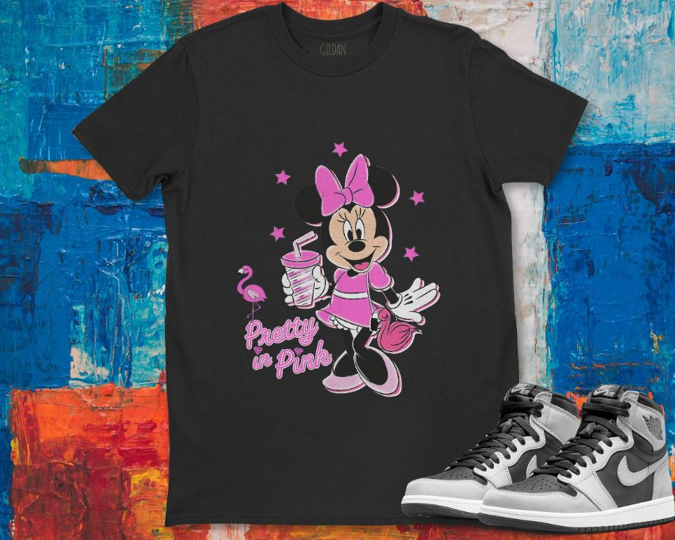 Minnie Mouse Pretty In Pink Cute Vintage Unisex Gift T-Shirt