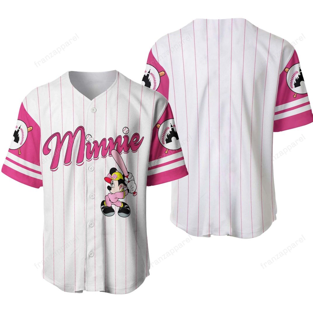 Minnie Personalized 3d Baseball Jersey – Teepital – Everyday New ...