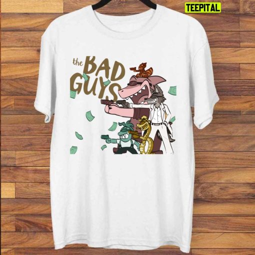 Money And Shot The Bad Guys Cartoon 2022 Unisex T-Shirt