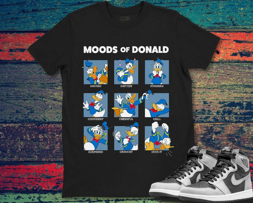 Moods Of Donald Duck Funny Face   Unisex Gift T-Shirt