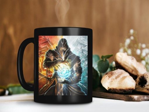 Mortal Kombat 2021 Scorpion, Sub Zero Fatality Mug Fatality Mug Intergalactic Tournament Mug Premium Sublime Ceramic Coffee Mug Black