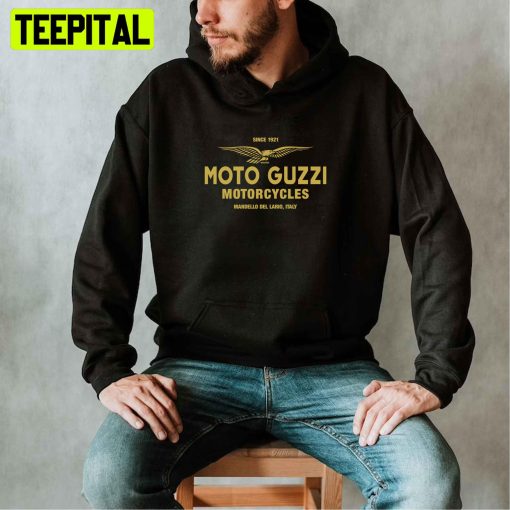 Moto Guzzi Motorcycle Vintage Retro Gold Unisex T-Shirt