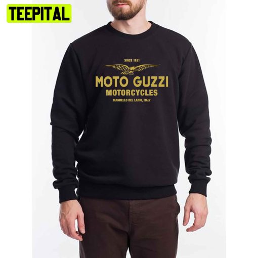 Moto Guzzi Motorcycle Vintage Retro Gold Unisex T-Shirt