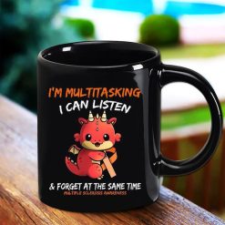 Multiple Sclerosis Awareness I Am Multitasking I Can Listen And Forget At The Same Time Premium Sublime Ceramic Coffee Mug Black