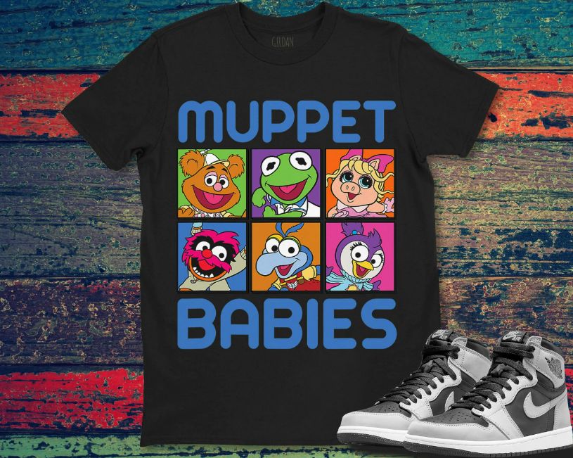 Muppet Babies Squares Boxed Up Portrait Funny Unisex Gift T-Shirt
