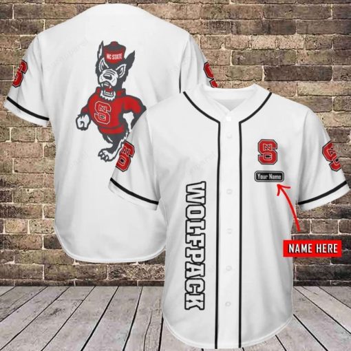 Nc State Wolfpack Personalized Baseball Jersey Shirt 344