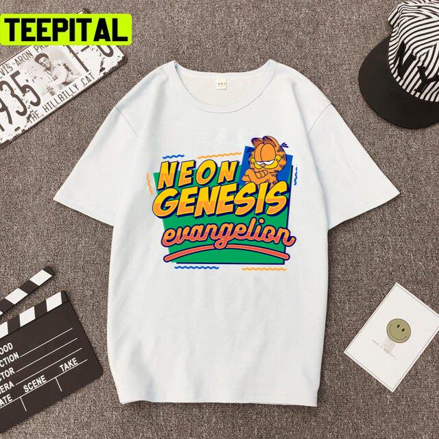 Neon Genesis Evangelion Garfield Memes Retro Comic Unisex T-Shirt