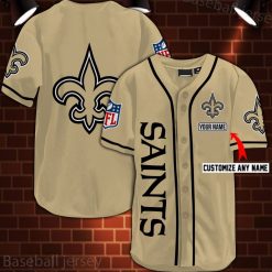 New Orleans Saints Nfl 3d Digital Printed Personalized 3d Baseball Jersey