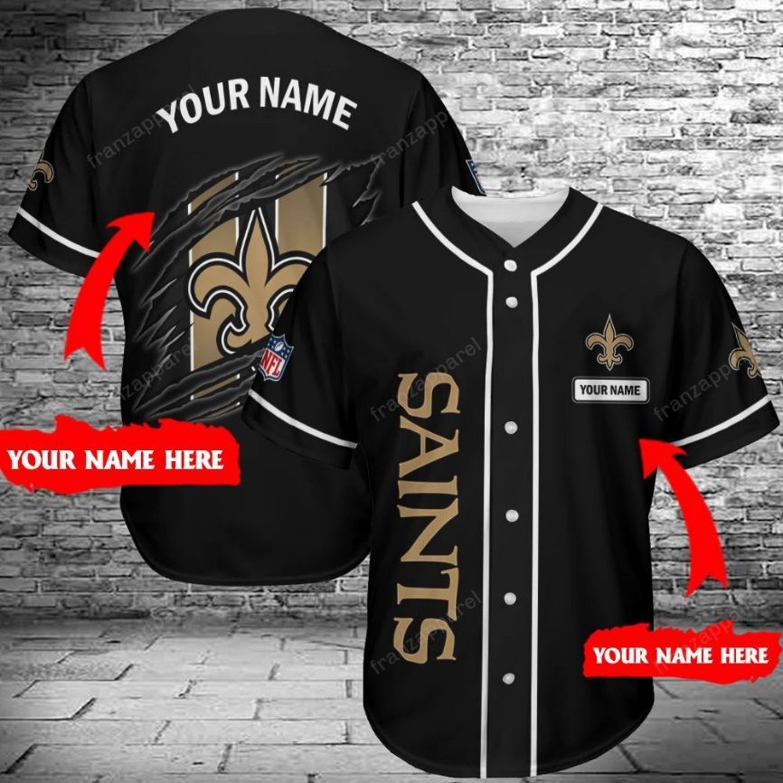 New Orleans Saints Personalized Baseball Jersey 325 – Teepital