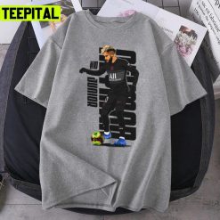 Neymar In Black Illustration Unisex T-Shirt