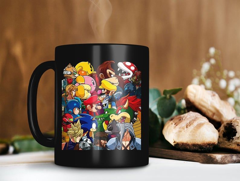 Nintendo Sega Capcom Gaming Character Mug Super Mario Mug Sonic Mug Pacman  Mug Mega Man Mug