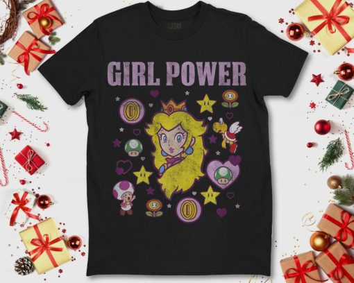Nintendo Super Mario Peach Girl Power Icons Unisex T-Shirt