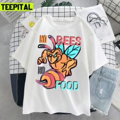 No Bees No Food Animated Art Unisex T-Shirt