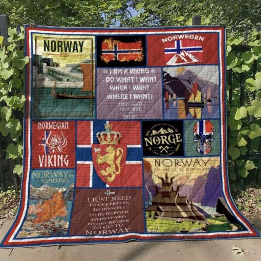 Norway I Am A Viking Quilt Blanket