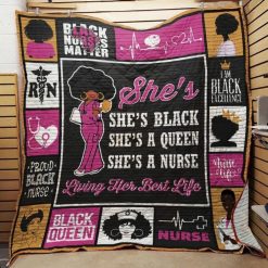 Nurse Black Girl Black Nurses Matter Quilt Blanket