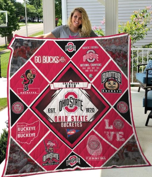 Ohio State Buckeyes 9 Quilt Blanket