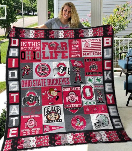 Ohio State Buckeyes Quilt Blanket