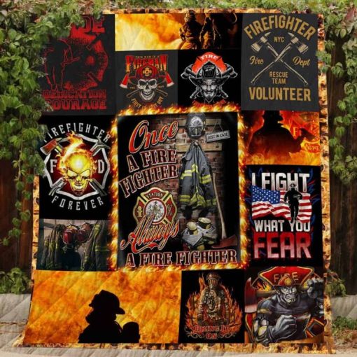 Once A Firefighter Quilt Blanket