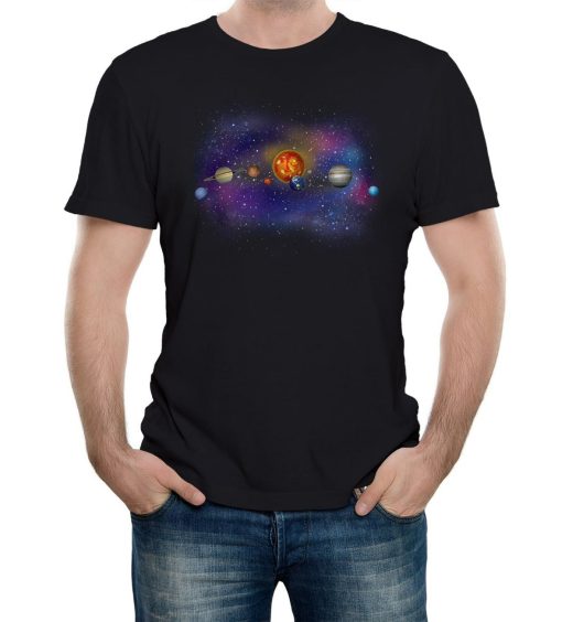 Our Solar System and Planets Mens Galaxy T-Shirt